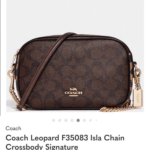 Coach Leopard F35083 Isla Chain Crossbody Signature - Picture 5 of 6